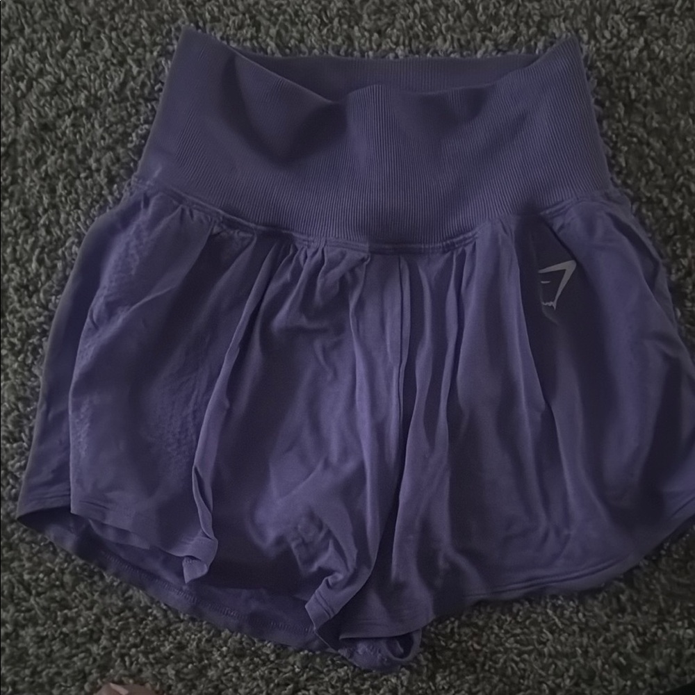 Gymshark Women's Purple High-Waisted Shorts